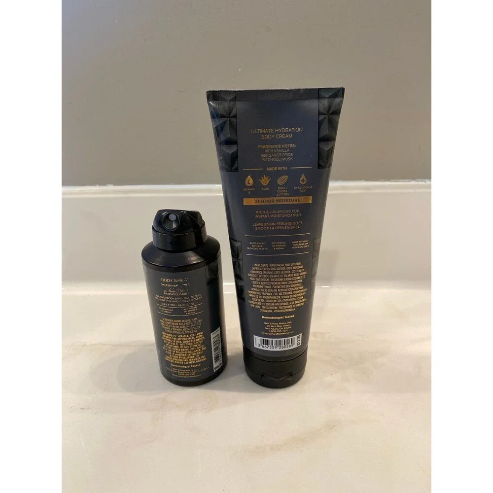 Bath & Body Works Vanilla Noir Body Cream &‎ Body Spray Fragrance for Men Sexy